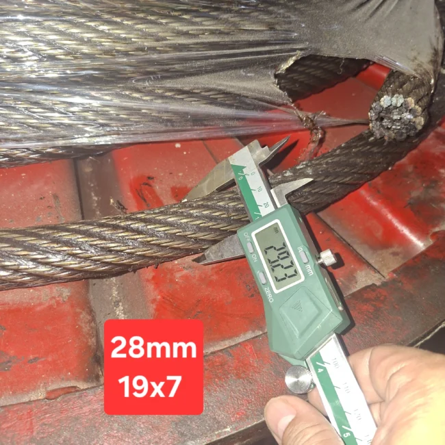 Cáp thép chống xoắn 19xK7